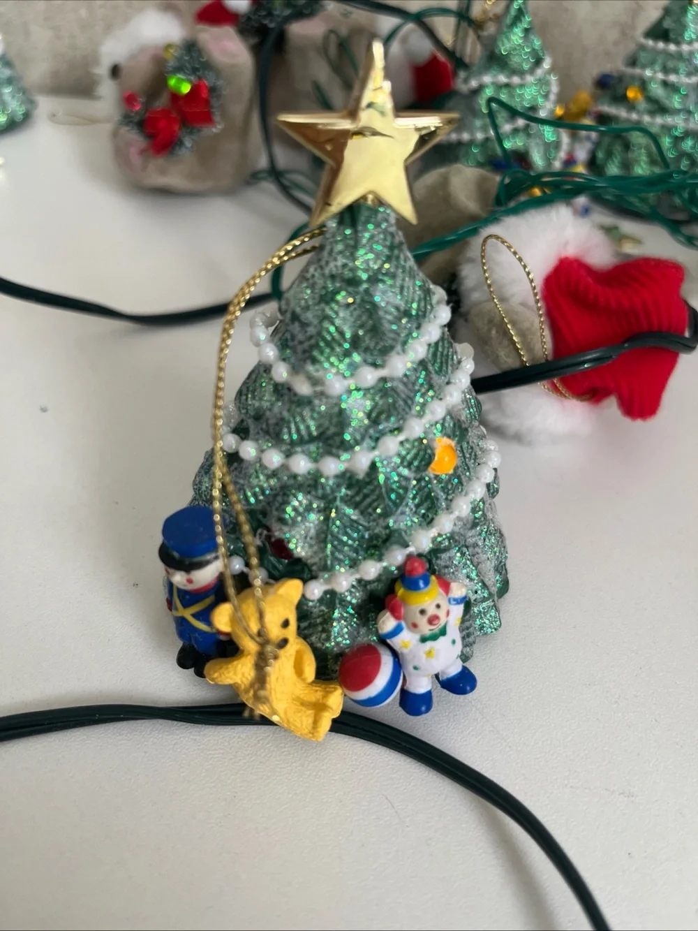 Vintage GE General Electric Christmas Lights Mouse Trees LED String 7.5 ft 2 Set